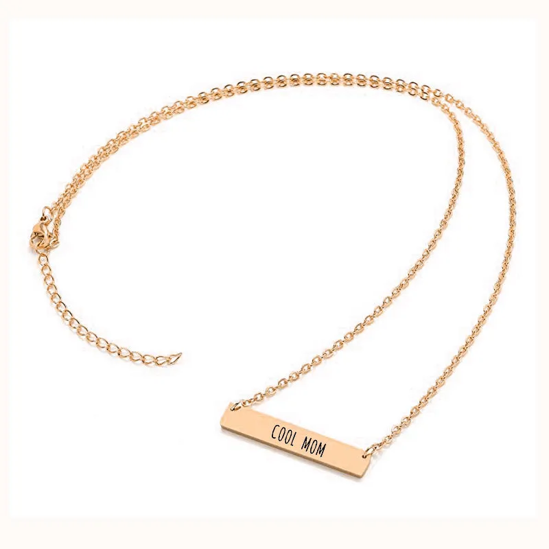Изящное персонализированное ожерелье с подвеской в виде крутой мамы цепочка