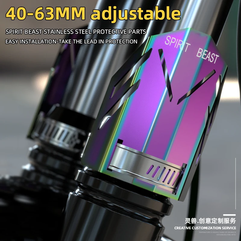 

Motorcycle Stainless steel cover 40-63MM front Shock absorber cover motorbike Protective shell For Honda Suzuki Yamaha BMW