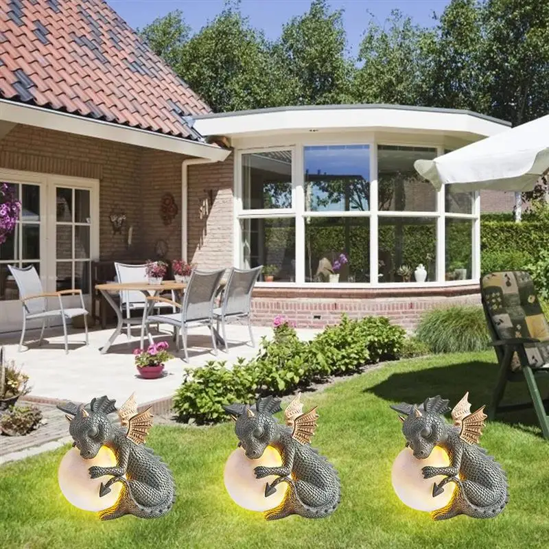 

MINI Resin Dragon Statue Zen Yoga Dragon Home Garden Decoration Dragon Baby Buddha Art Sculptures for Outdoor Backyard Porch