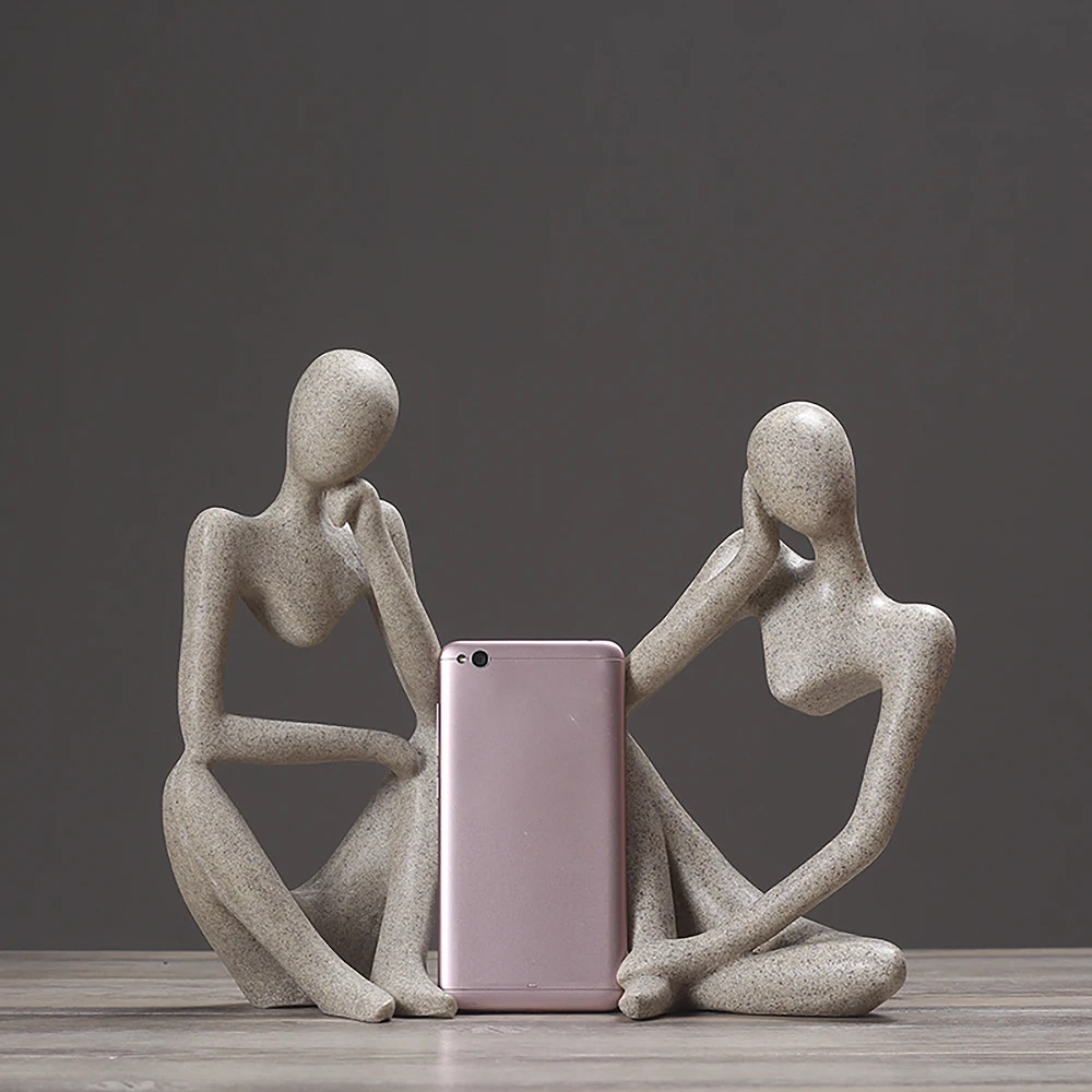 Forgetive Статуэтки из смолы креативные абстрактные фигурки людей миниатюрные