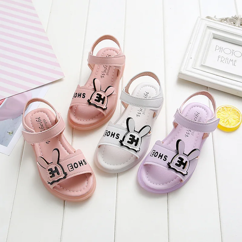 

Sandals Girls New Summer Children's Soft Bottom Breathable Non-slip Wear-resistant Fashion Princess Sandals for Students 4T-12T