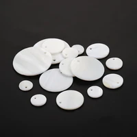 10 30pcslot natural mother pearl shell round charms pendant for diy necklace earring bracelet jewelry making supplies