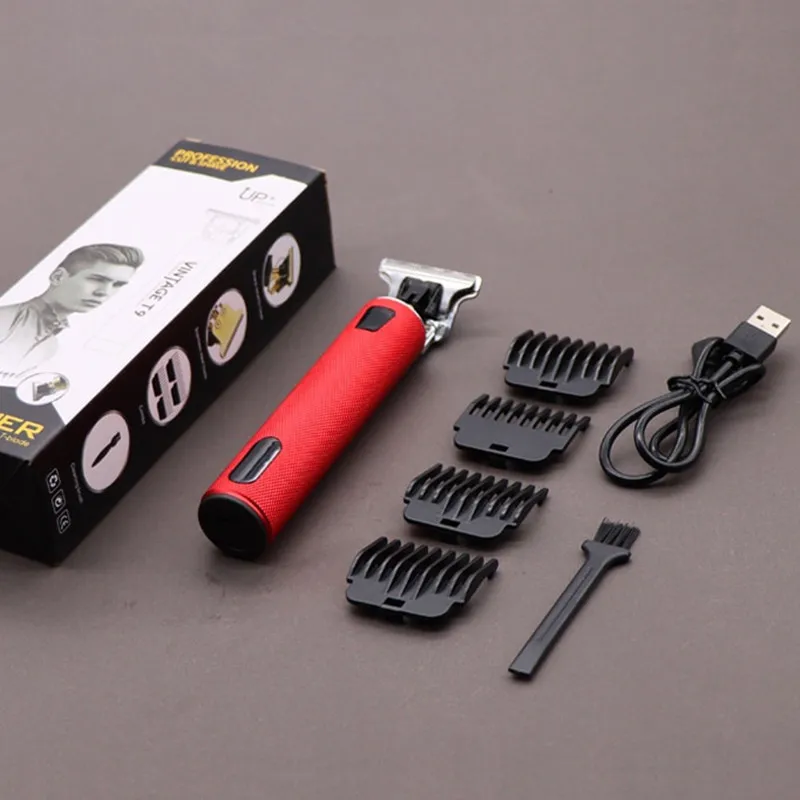 Cortadora de pelo el&eacute;ctrica profesional para hombre, T9, 0mm, recargable-2