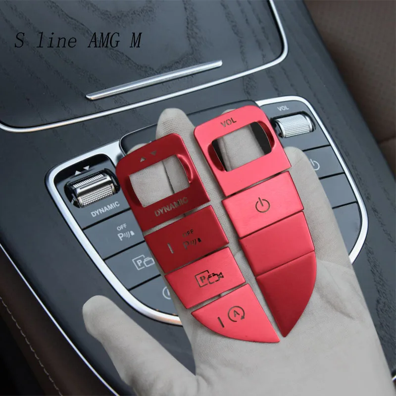 

Car Styling For Mercedes Benz E Class W213 Center Console Gear Shift Multimedia Mouse switch Buttons Covers Stickers Accessories