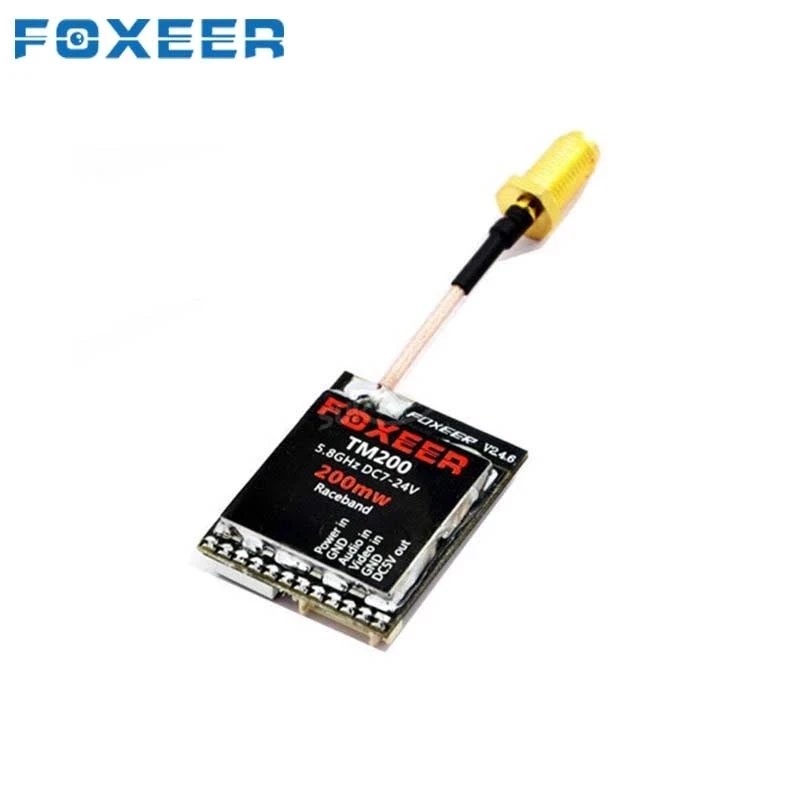 

Foxeer TM200 VTX 200mW 5.8G 40CH RaceBand Pigtail FPV Transmitters