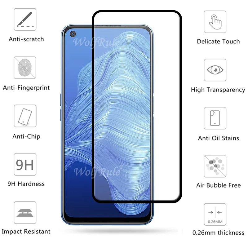 4 in 1 for oppo realme 7 5g glass for realme 7 5g tempered glass full cover glue hd screen protector for realme 7 5g lens glass free global shipping