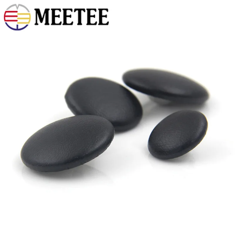 Meetee 100 шт. 11 32 мм кожаные пуговицы для сумок своими руками аксессуары пошива