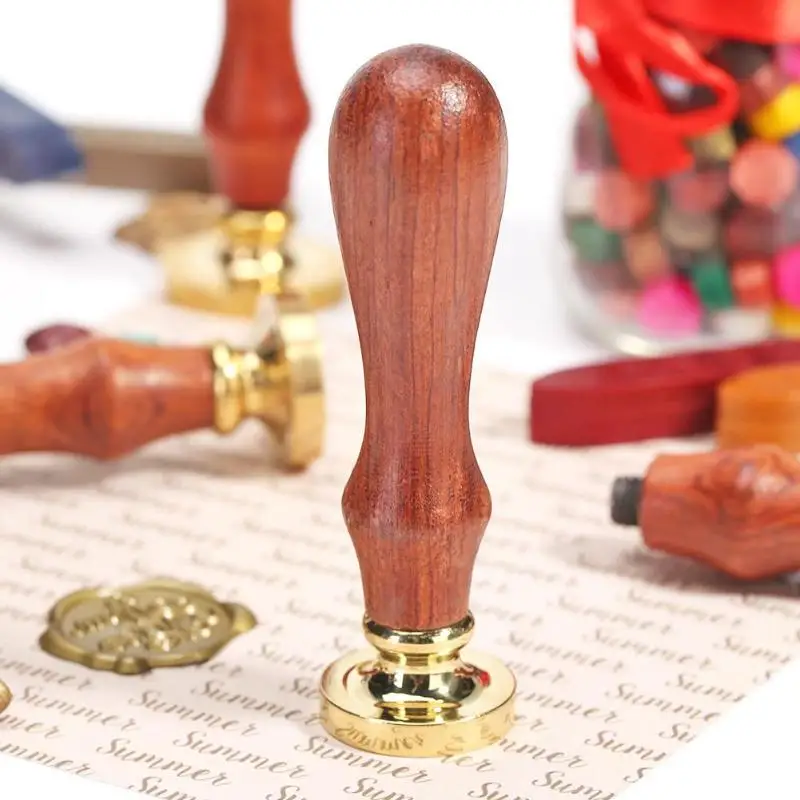 DIY Романтический восковой штамп классическая печать ретро свадьба деревянные