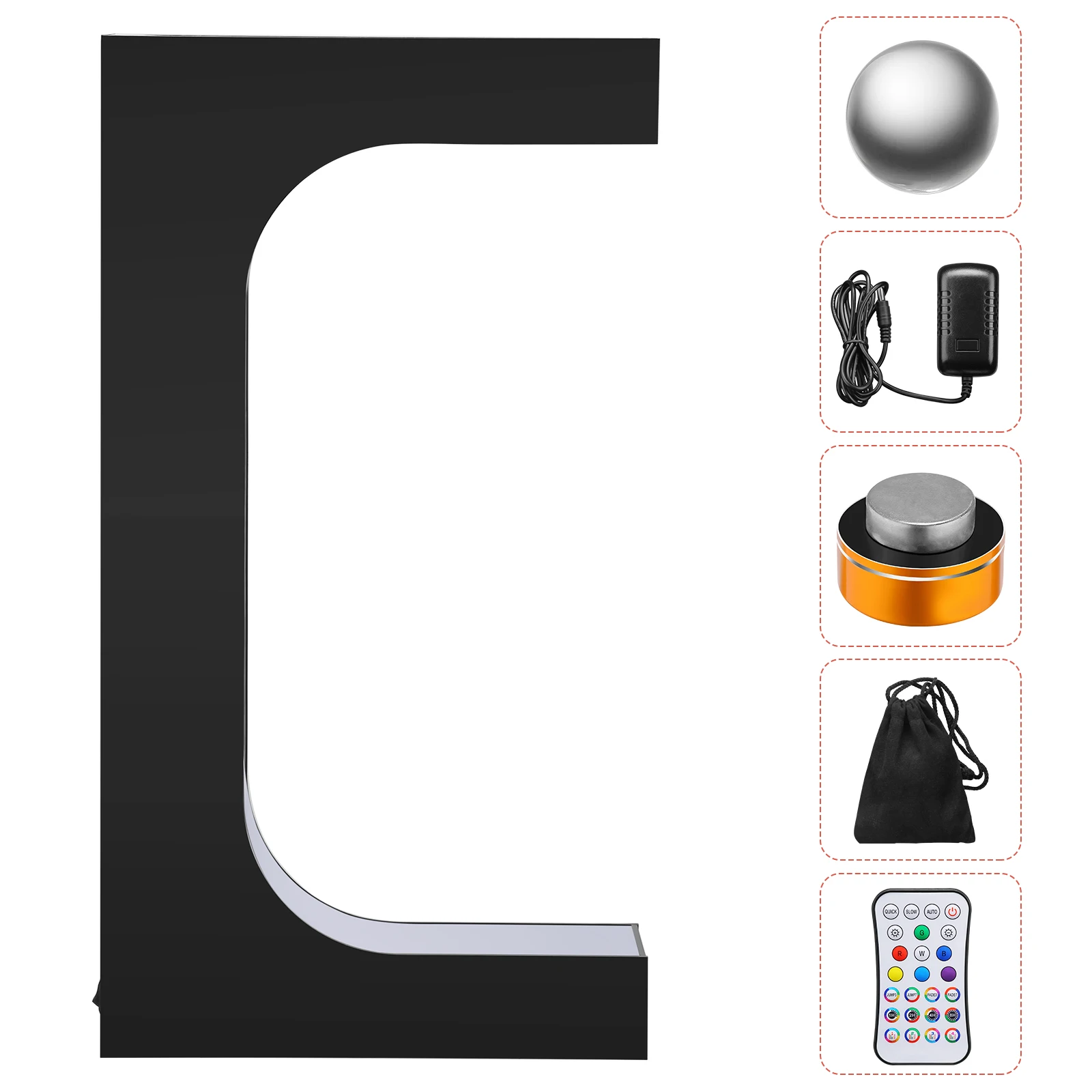 Shoe Display Rack Magnetic Levitating With Colorful Lights 360 Degree Rotation Remote Controlled | Дом и сад