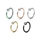 1 шт. циркониевое украшение фальшивая клипса для носа Перегородка носовые кольца в носу панк клипса без пирсинга в стиле хип-хоп Рок Мода без перфорации