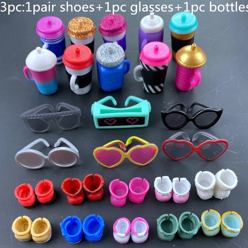 Оригинальный набор аксессуаров для обуви и очков LOLs 8 см куклы большой сестры