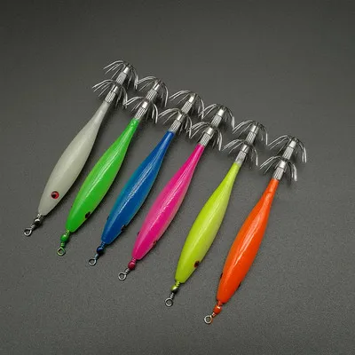 

tube cuttlefish Squid blow hook octopus cuttlefish squid strong luminous simulation shrimp 75MM