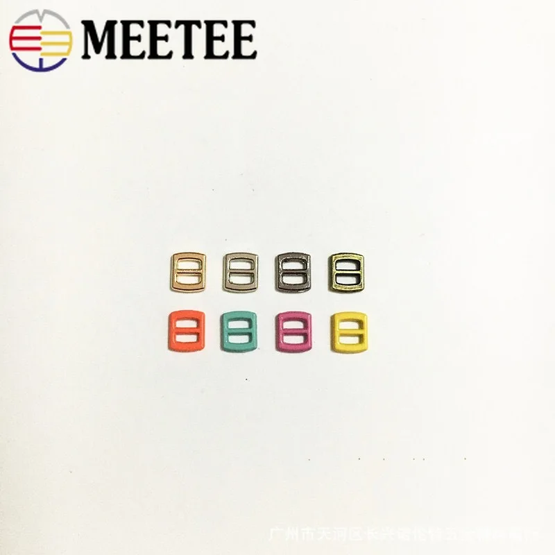 Meetee 50/100 шт ID3mm мини Тройная скользящая Пряжка детские игрушки кукла пояс