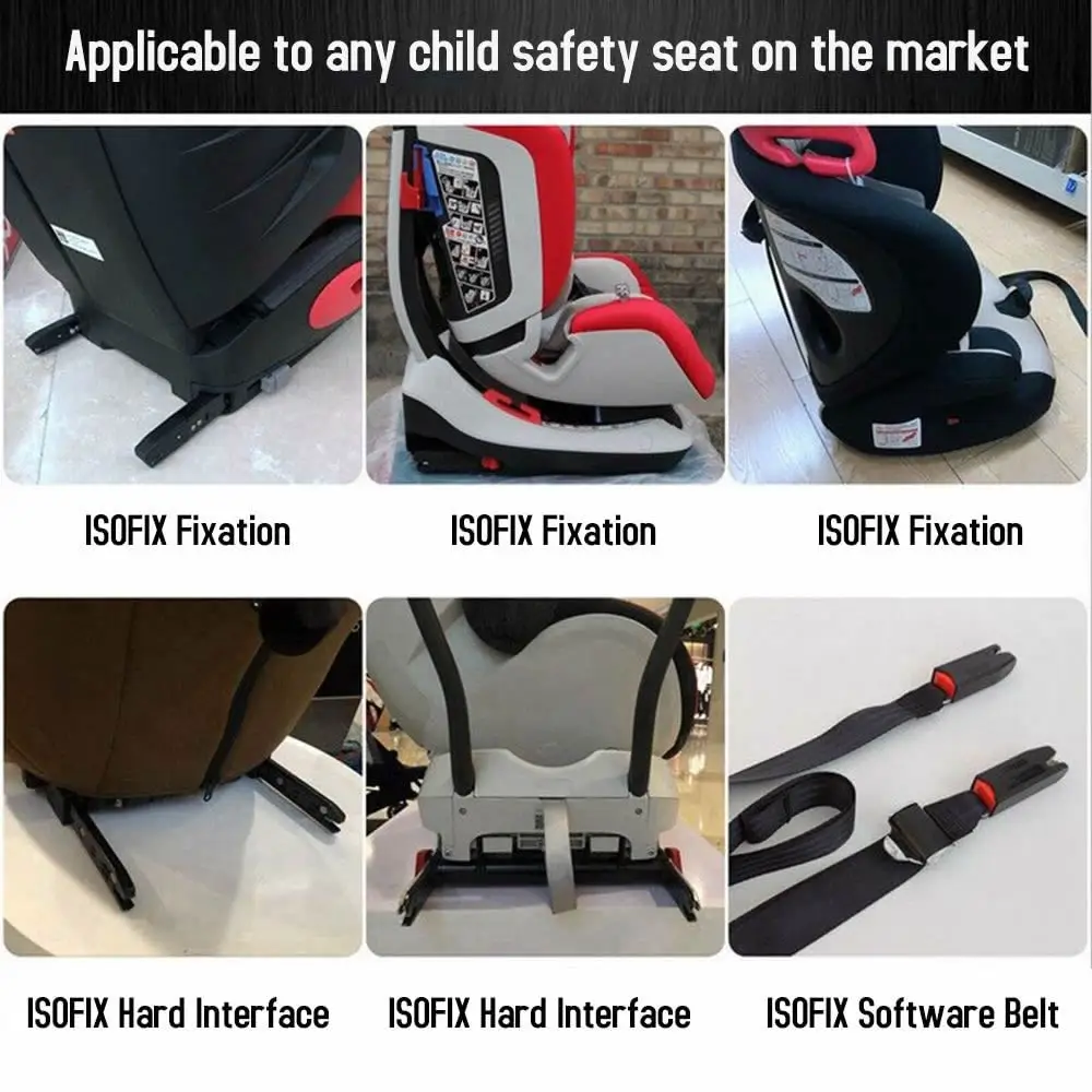 

Cars Safety Seat Mount Bracket,Universal Car Child Seat Restraint Anchor Mounting Kit for ISOFIX Belt Connector