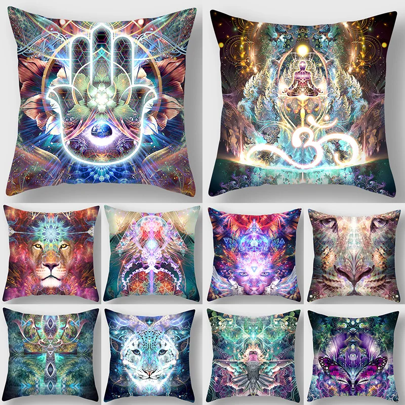 

Nordic Colorful Home Decor Cushion Cover Cute Animal Print Pillowcase Living Room Office Sofa Car Throw Pillow Cover 45x45cm