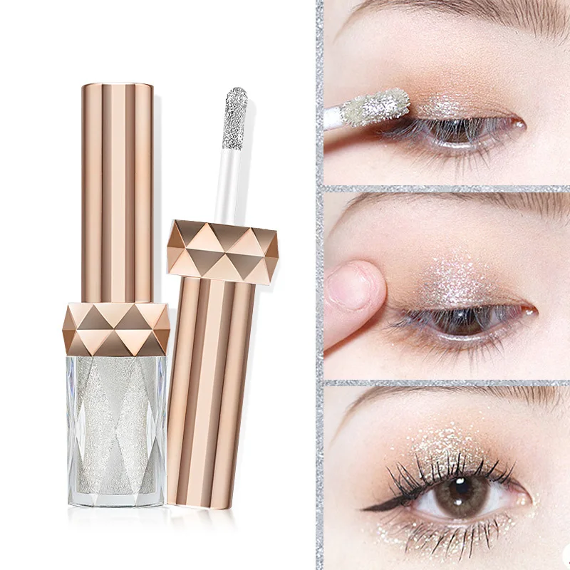 

6 Colors Diamond Shining Liquid Eyeliner Fine Pearlescent Waterproof Lasting Monochrome Liquid Eyeshadow Eyeliner Cosmetic