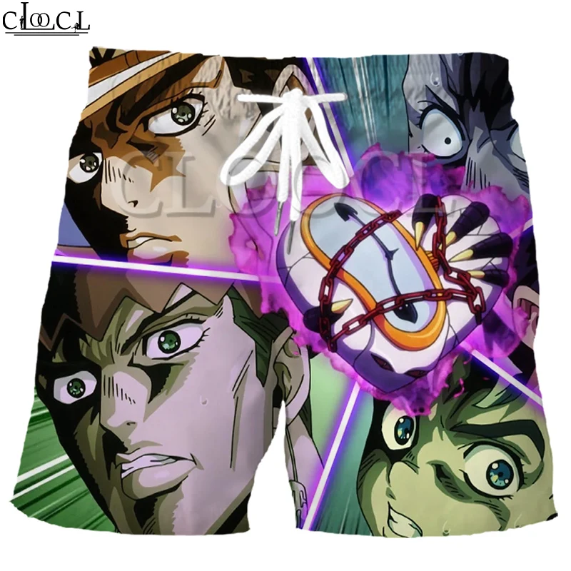 Шорты CLOOCL мужские с 3D принтом аниме невероятные приключения Джоджо Модные