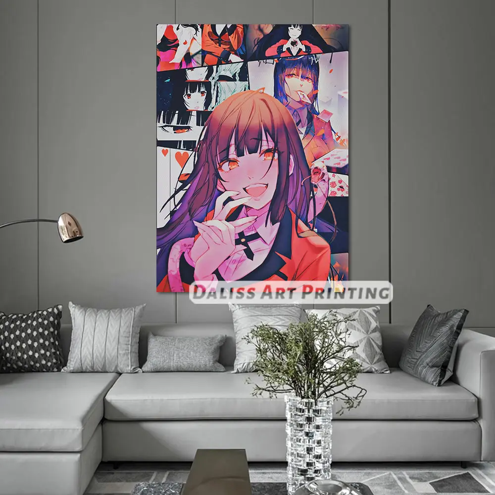 

Canvas Anime Jabami Yumeko kakegurui Pictures Home Decoration Paintings Poster HD Prints Wall Art Modular Living Room Framed