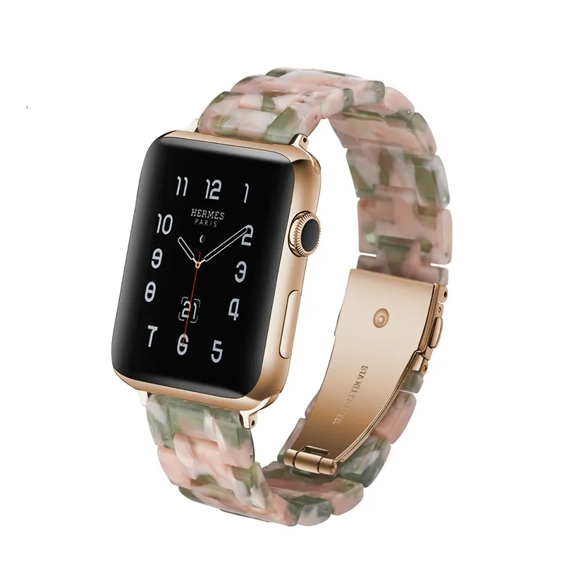 Модный ремешок для часов APPLE Watch3/2/1 38/42 мм из смолы Материал женские Для мужчин