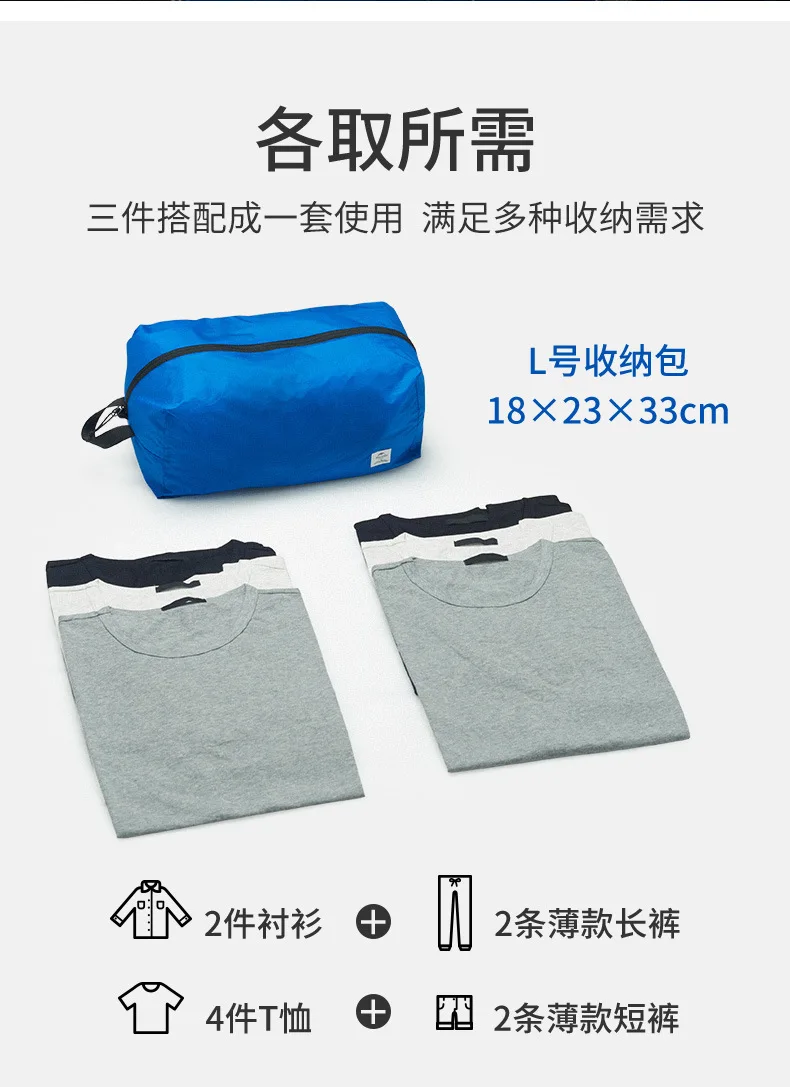 Naturehike 3 шт. дорожная сумка для хранения одежды сумка складная сумка дорожная многофункциональная водонепроницаемая сумка для сортировки багажа черный серый B