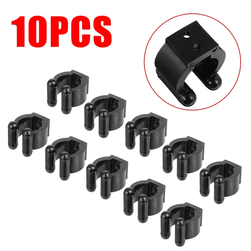 

10PCS Fishing Pole Storage Tip Clips Clamps Rod Holders Durable Treated Rack Clips Fishing Rod Clip Without Screws