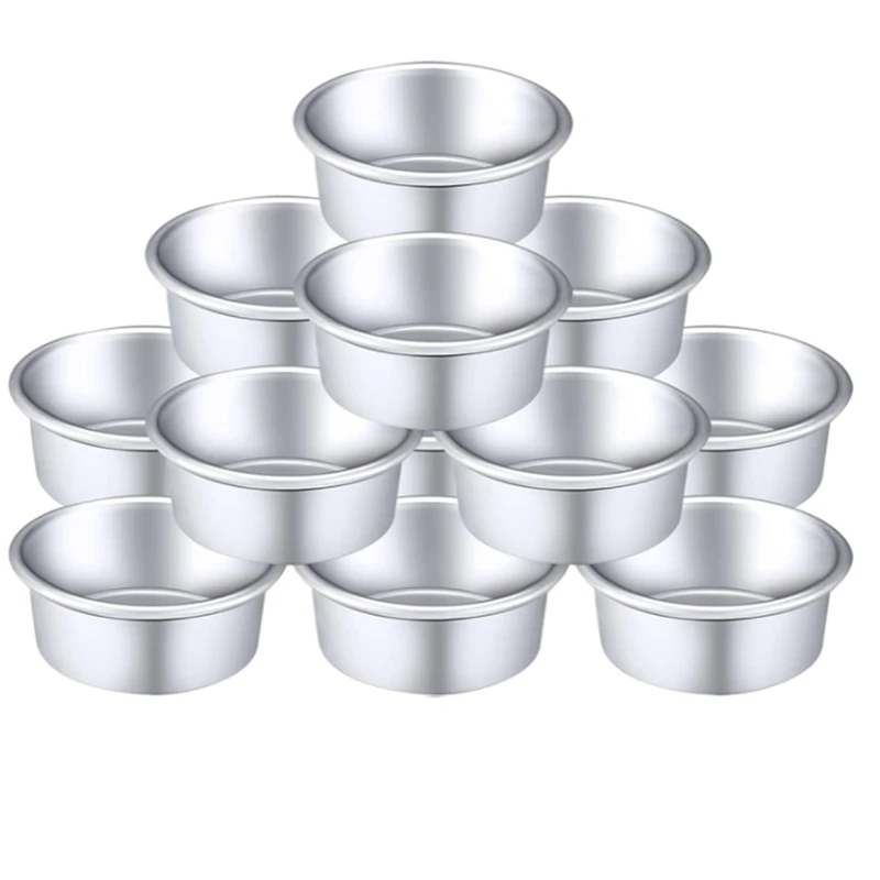 

Круглая форма для кекса, 12 шт., алюминиевая круглая сковорода для выпечки дробленных тортов, палочка для чизкейков, подходит для домашней ве...