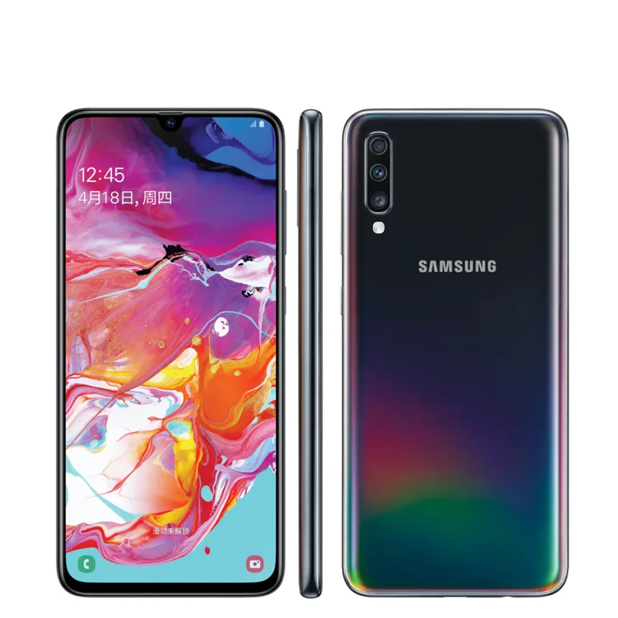 Мобильный телефон samsung Galaxy A70 A705MN-DS, 6 ГБ, 128 ГБ, Snapdragon 675, две sim-карты, 6,7 дюйма, 32 МП, тройная камера заднего вида, 4500 мАч, 4G