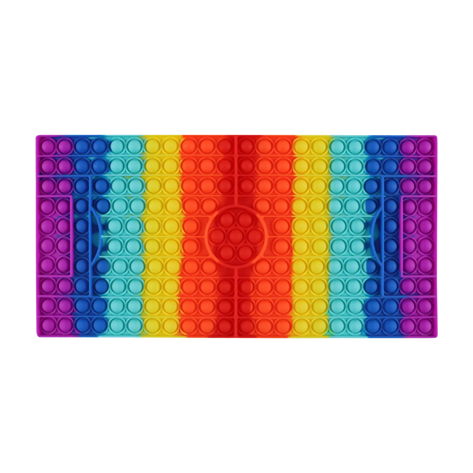 Tablero de ajedrez de arco iris de campo de f&uacute;tbol, juguete sensorial con burbujas de empuje, alivio del estr&eacute;s, sencillo, hoyuelos, juguetes interactivos-1