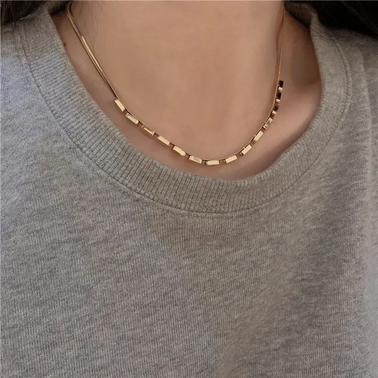 Изящные Подвески с надписью Love маленькое кубическое ожерелье-змея золотая