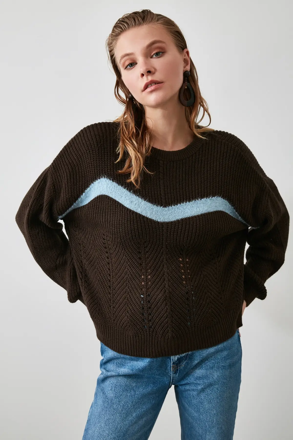 

Trendyol Bike Collar Knitwear Sweater TWOAW21KZ0323