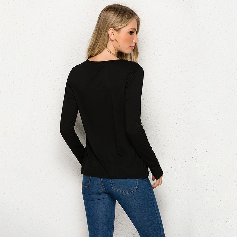 

Full Sleeves Top For Women Ladies Blouse 2021 Fashion Lace Round Neck Button Long Sleeve Shirt Blouse Hollow Out Blusa Mujer
