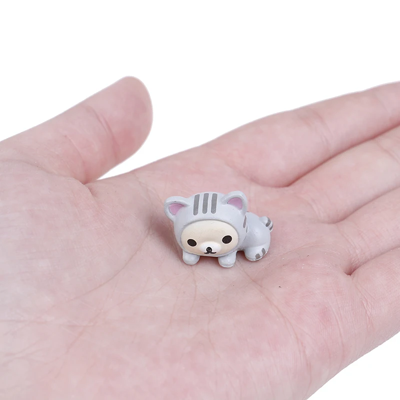 

5Pcs/set Lovely Cat Rilakkuma Cosplay Mini Cat PVC Action Figures Toys Moss Bonsai Small Landscape Animals Model Decoration Toy