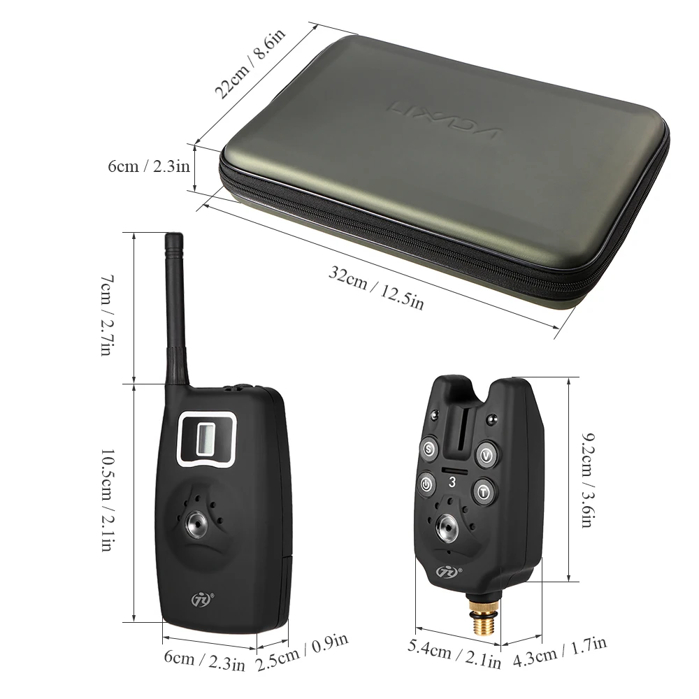 Водонепроницаемый беспроводной светодиодный сигнализатор поклевки для рыбалки