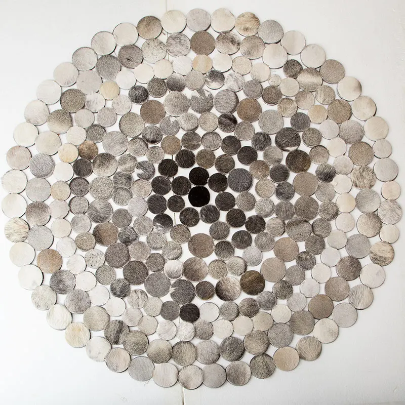 Круглая нашивка из воловьей кожи в американском стиле для гостиной декоративный