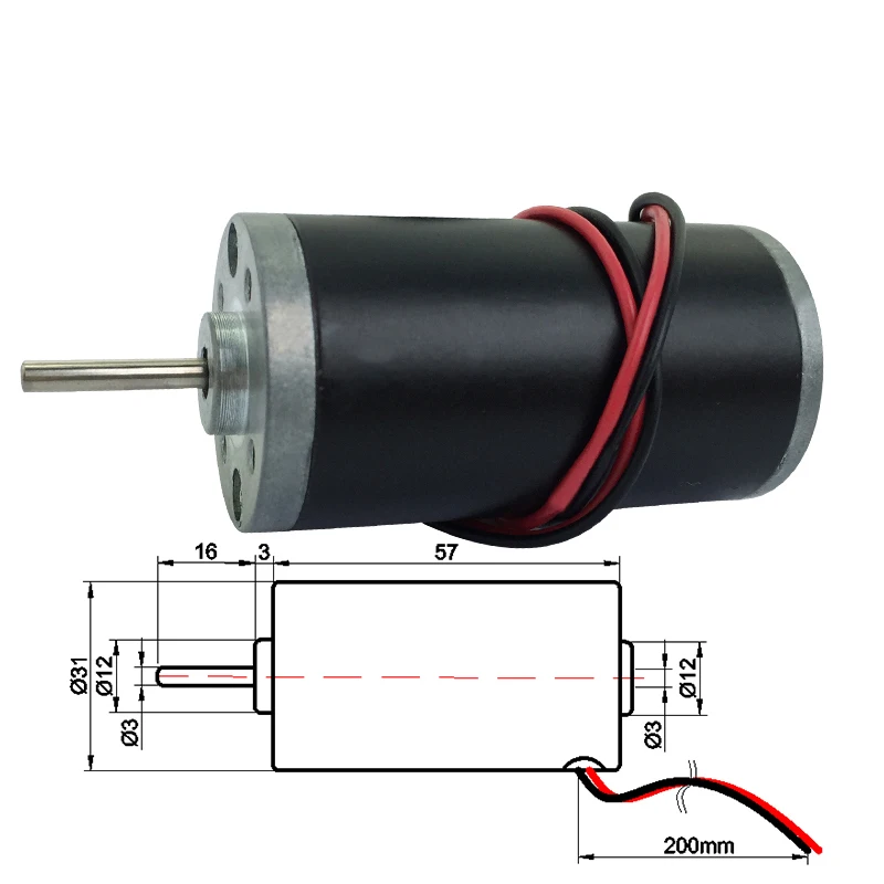 Двигатель карбоновой щетки высокой мощности с магнитным большим крутящим