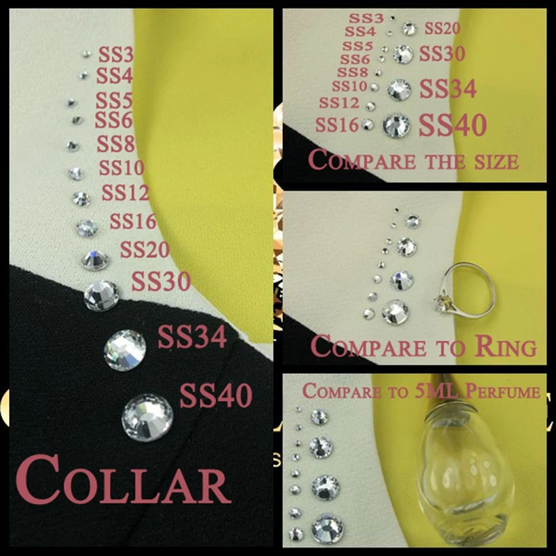 Хрустальный замок блестящие камни для одежды горячей фиксации прозрачные белые