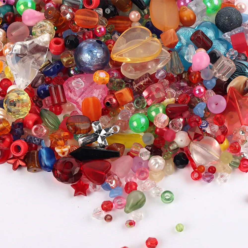

Ywzatgits 25g/Bag Mixed Type Plastic Beads With Hole For Kids DIY Crafts E1313
