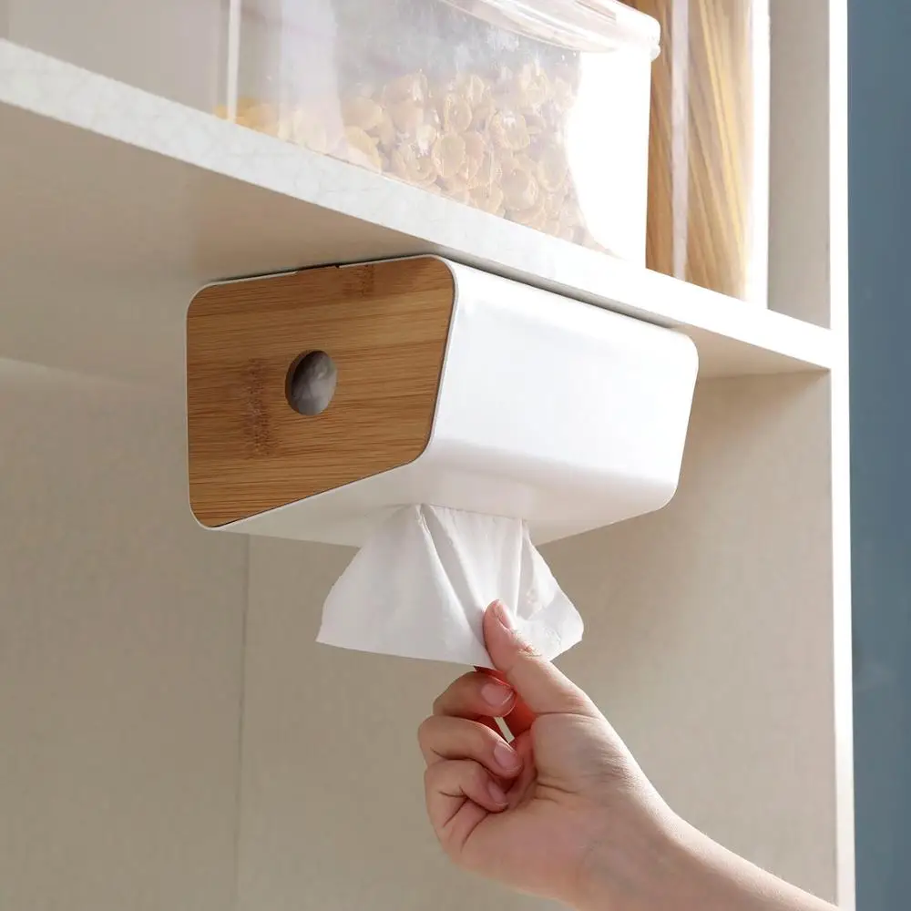 Настенный пластиковый диспенсер для салфеток коробка хранения самоклеющихся с