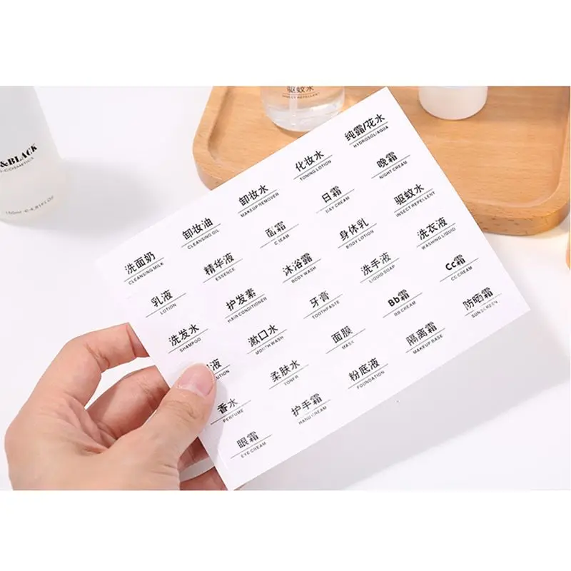 10 листов прозрачные водонепроницаемые бумажные клейкие этикетки наклейки для
