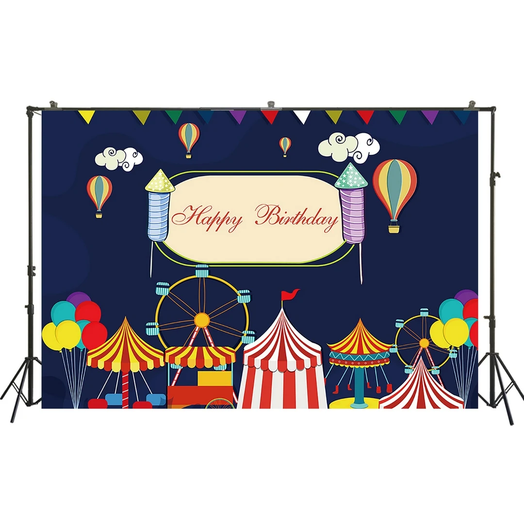 

HUAYI фон для фотографий день рождения фото фон цирковой карнавальный тент детский душ Декор баннер фон для фотосессии W-308