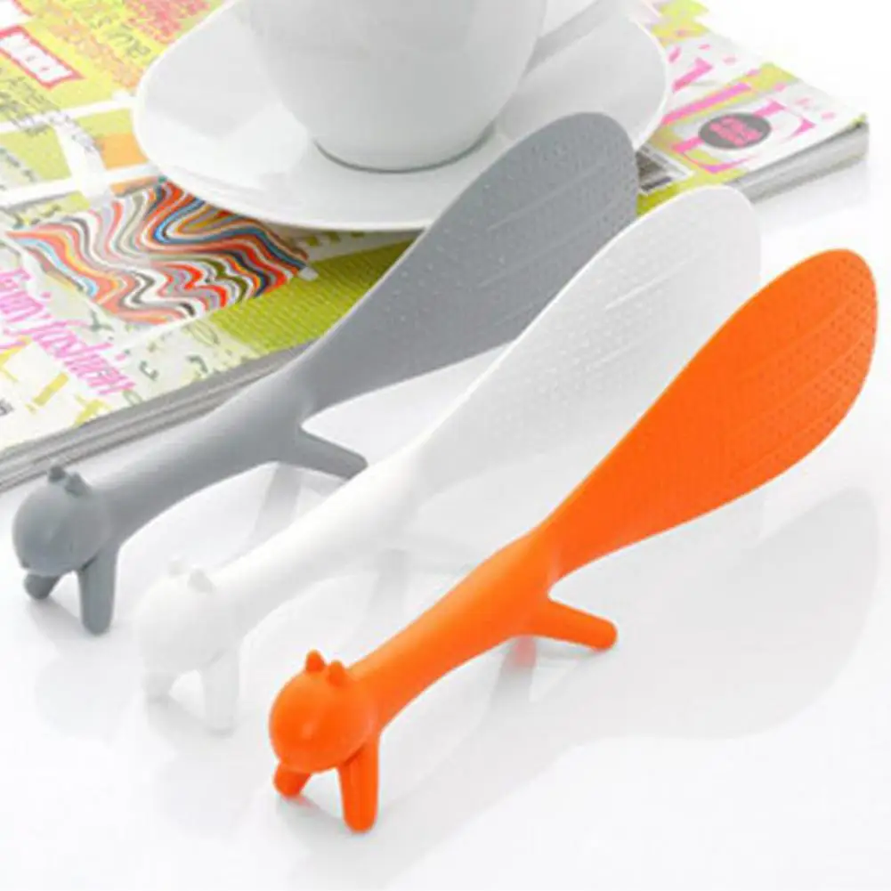 1 шт. милая рисовая ложка с изображением белки из мультфильма не липкая