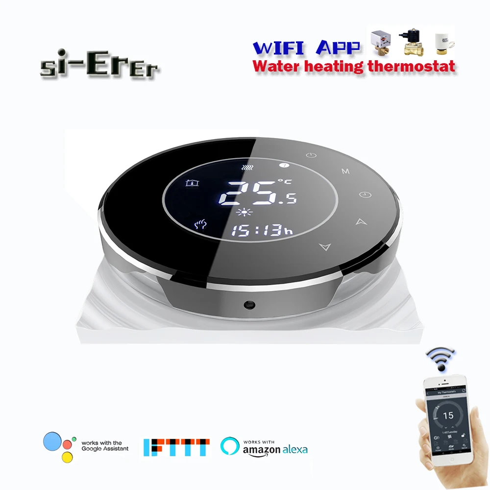 Термостат для теплого пола 95-240 В переменного тока 3 А Wi-Fi работает с Alexa Google Home |