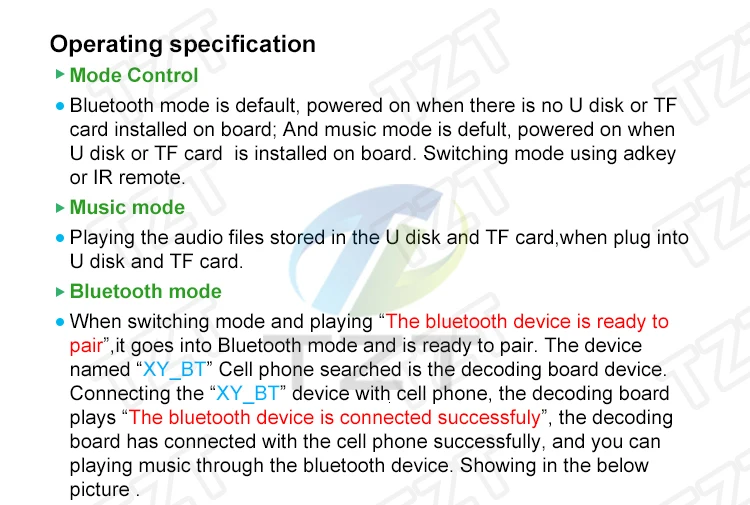 3 Вт Автомобильный Bluetooth 4,1 MP3 WAV декодирующая плата усилитель динамика аудио модуль приемника Поддержка USB/TF/U-DISK/IR пульт дистанционного управления красный