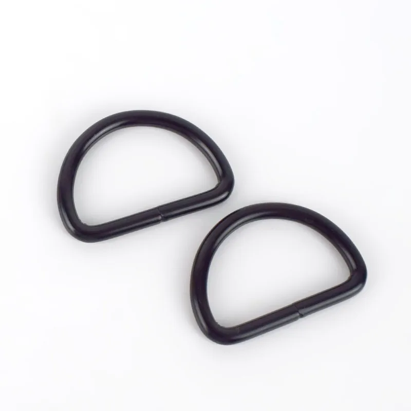 Matte black Meetee 10/30pcs 32mm Metal O D Ring Buckle Backpack Strap Hang Buckle DIY Luggage Hook Bag Hardware Decoration Accessories F4-6 - Цвет: Matte black