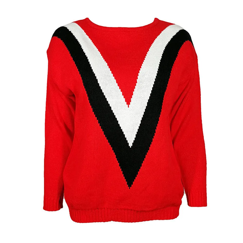 Новый женский полосатый пуловер свитер Деловой для работы отдыха Удобный