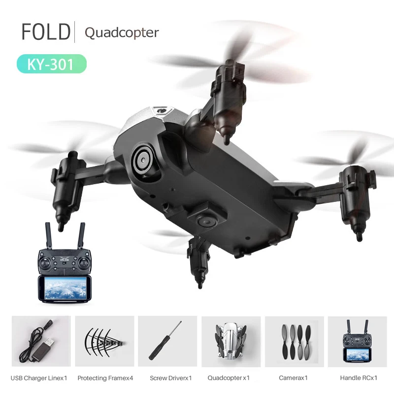 RC микро Дрон карманный мини складной один ключ возврат 360 подвижных головок