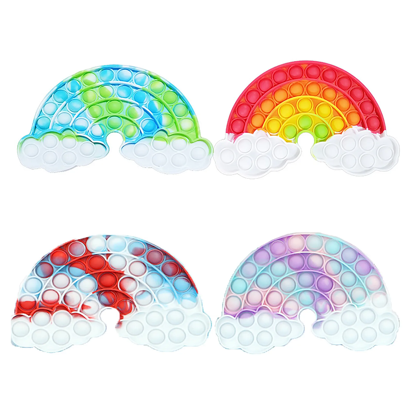

Gradient Clouds Rainbow Reliver Stress Toys Push Its Bubble Antistress Toys Sensory Fidget Toy To Relieve Autism Free Shipping