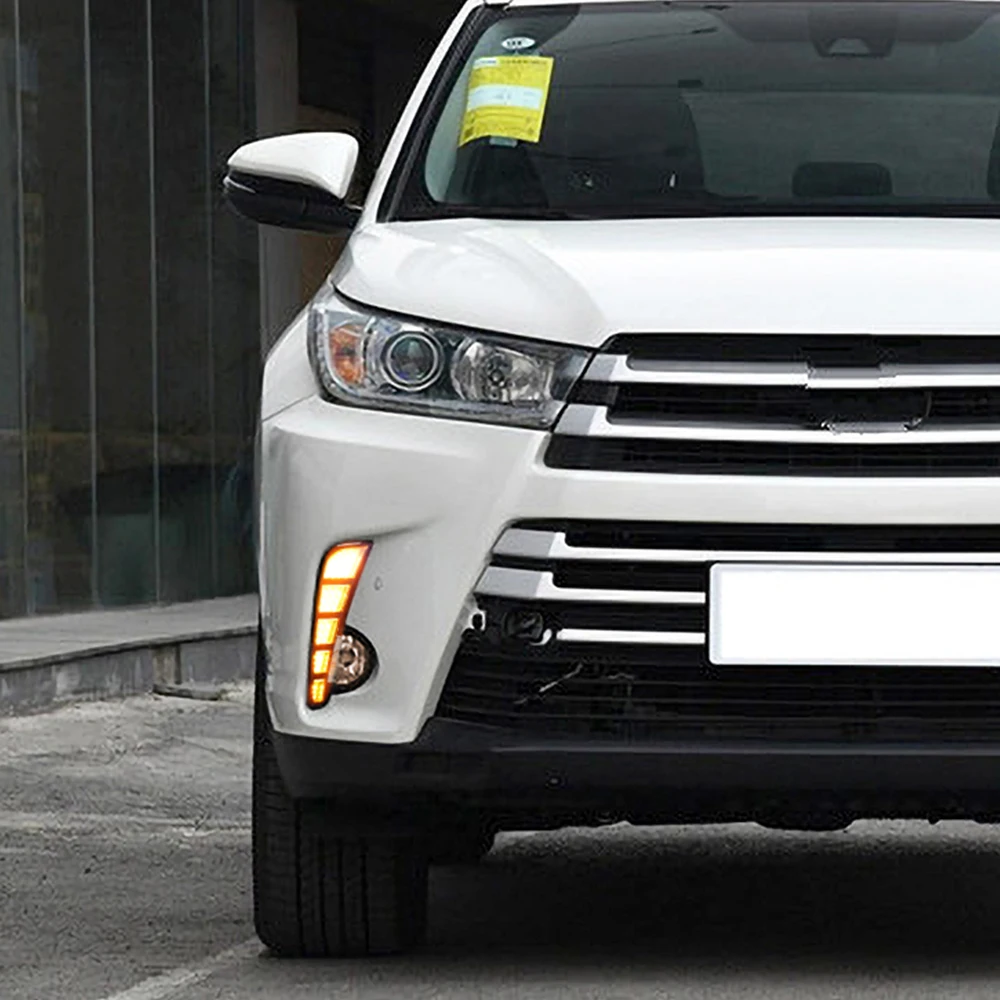 Автомобильная проблесковая 1 пара для Toyota Highlander 2018 2019 2020 Светодиодный дневной