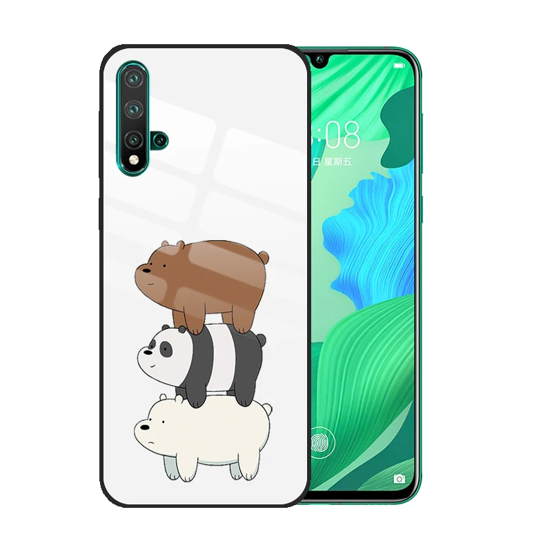 Чехлы из закаленного стекла для Huawei Nova 7i 5T 6 SE 5 5i Pro 4 4E 3E 3i 3 милый ударопрочный