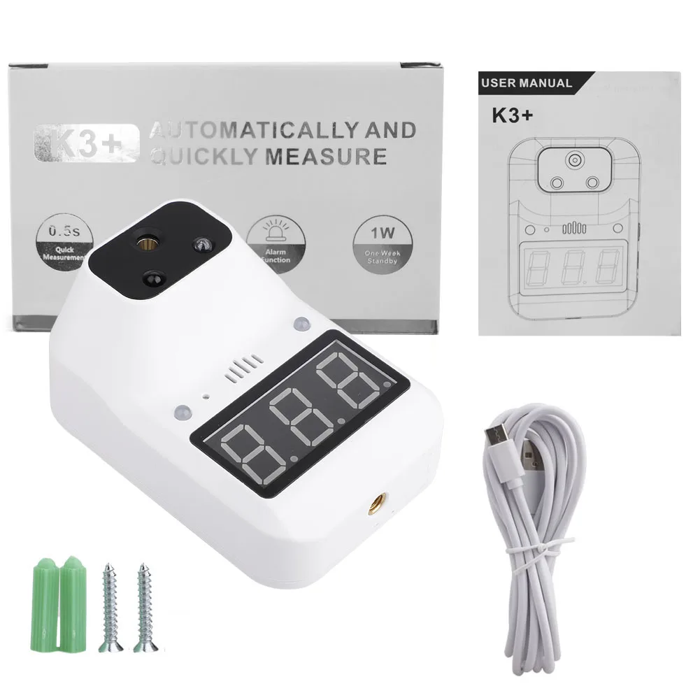 

1Pcs Mini Wall-Mounted Thermometer Infrared Thermometer Contactless Temperature Measurement Tool Digital Forehead Thermometer